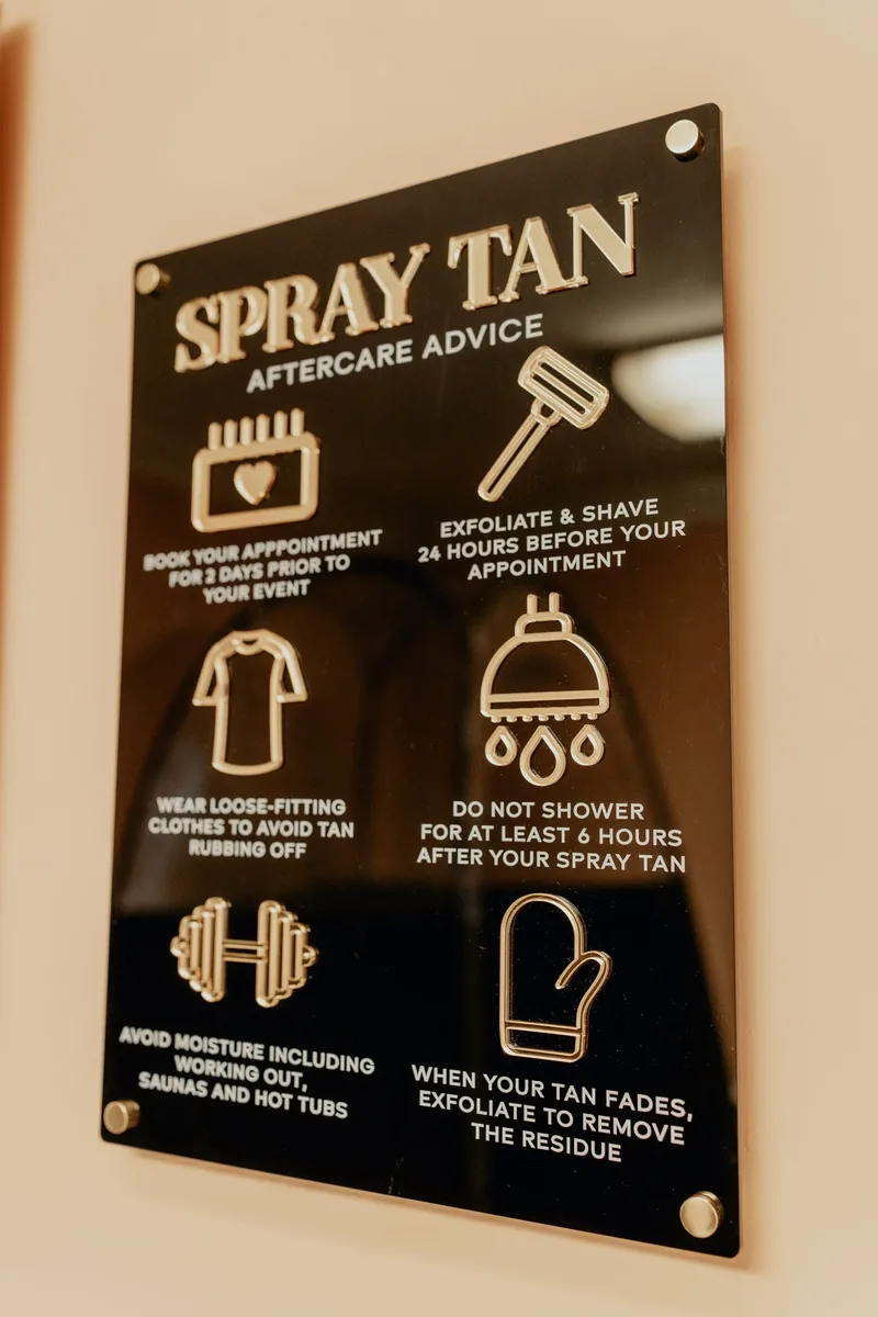 Professional spray tan by Samantha at Up in the Hair